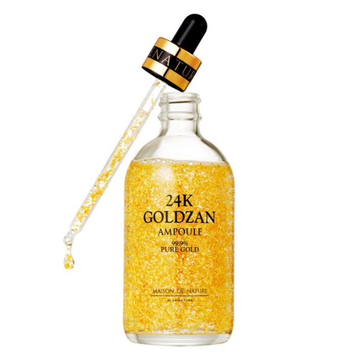 24K Goldzan Facial Serum Ampoule – Pure Gold 99.9% by Maison De Nature (100ml)